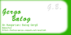 gergo balog business card